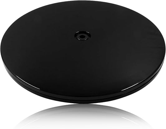 1 Pack 9 inch Lazy Susan Turntable - Black Acrylic Ball Bearing Rotating Tray for Cake, Spice Rack - Perfect for Kitchen Pantry with 360˚Rotation