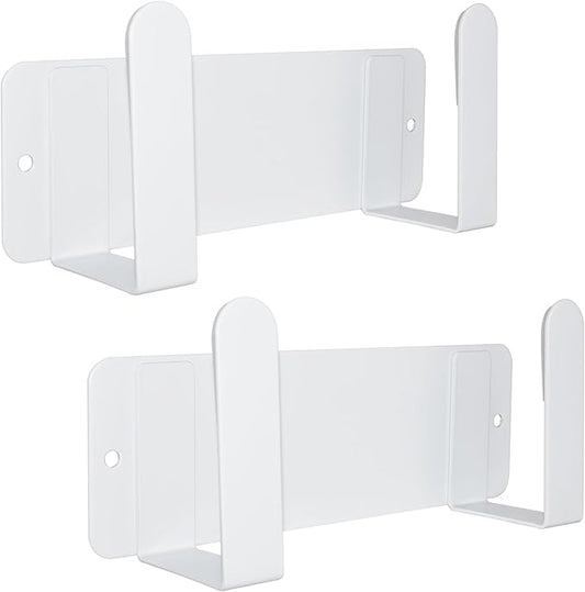 Pot Lid Rack, Wall Mounted 304 Stainless Steel Pan Lid Organizer Holder, Self Adhesive, Kitchen Cooking Utensil Tool (White, Set of 2)