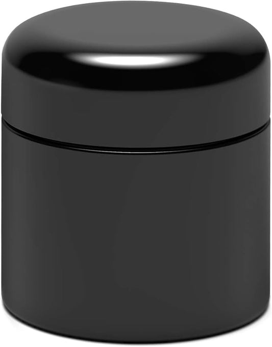 OZCHIN Glass Stash Jar Airtight Smell Proof Container, Glass UV Protection Storage Multipurpose Container for Coffee & Teas, Herb Spices Container Screw-Top Lid Lock Odor(100ml)