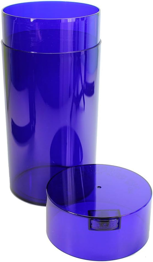 Tightvac - 5oz to 24 Ounce - Patented Airtight Container | Multi-use Vacuum Container Works as Smell Proof Containers for Herbs and Dry Goods. Blue Tint
