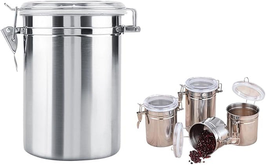 Airtight Coffee Canister, Stainless Steel Coffee Container, Vacuum Sealed Food Storage Containers for Rice Grain Cereal Oatmeal Beans(xl)