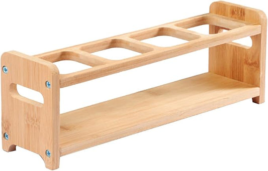 TOPINCN Rack Organizer, Storage Holder Seasoning Storage 4 Holes Shelf Multifunctional Oil Bottle Rack Kitchen Seasoning Organizer for Countertop