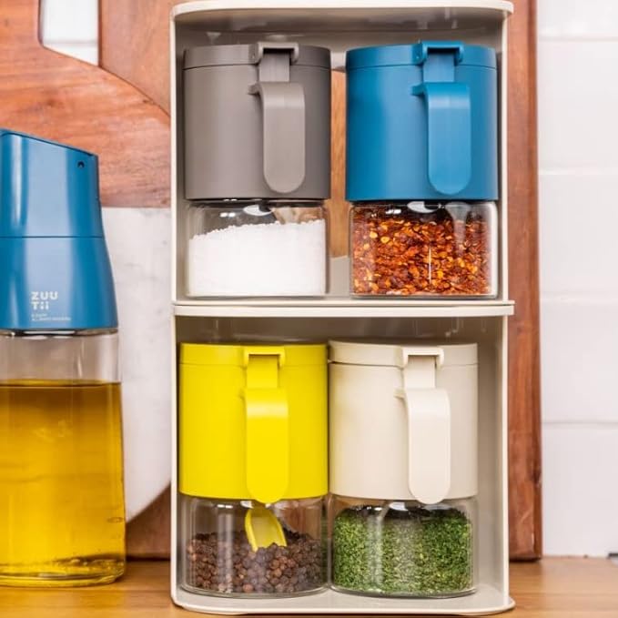 Zuutii Spice Jars Rack(Lightcream)