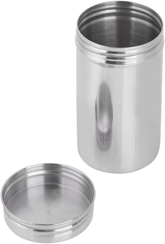 Stainless Steel Sealed Food Storage Jar Portable Tea Coffee Beans Container Easy for Travel Outdoor and Camping(L)