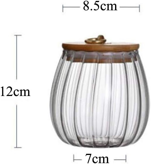 Erioctry 750ml/25oz Clear Glass Canister Food Storage Jar With Airtight Seal Acacia Wood Lids Kitchen Food Storage Containers for Coffee Bean Loose Leaf Tea Cookies Dry Fruit Nuts
