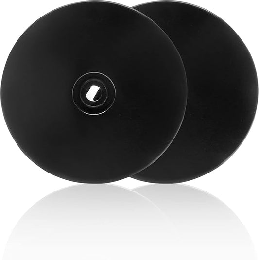 Jersvims 2Pcs 6 Inch Acrylic Turntable Platter, Black Turntable Organizer Round Rotating Plate for Kitchen Pantry Cabinet Desk Rack Spice Cake Cookie Decorating