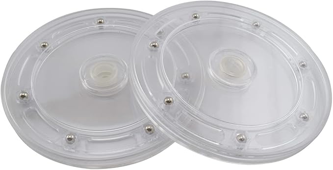 SDTC Tech 2 Pack 3 Inch Lazy Susan Turntable Organizer 360 Degree Rotating Swivels Round Clear Acrylic Turntable Holder for Kitchen Corner Cabinets, Spice Rack, Table Cake Decorating, etc