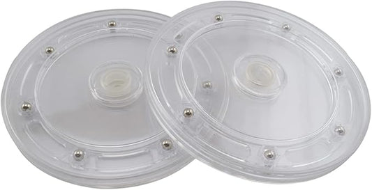 SDTC Tech 2 Pack 3 Inch Lazy Susan Turntable Organizer 360 Degree Rotating Swivels Round Clear Acrylic Turntable Holder for Kitchen Corner Cabinets, Spice Rack, Table Cake Decorating, etc