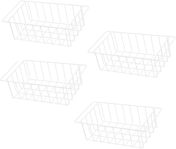 16.5 Inch Chest Freezer Organizer Storage Baskets Bins Metal Wire, Settle freezer chaos and reduce food waste effectively, Durable, Fully Use Space, Improve Air Circulate, 4 Pack