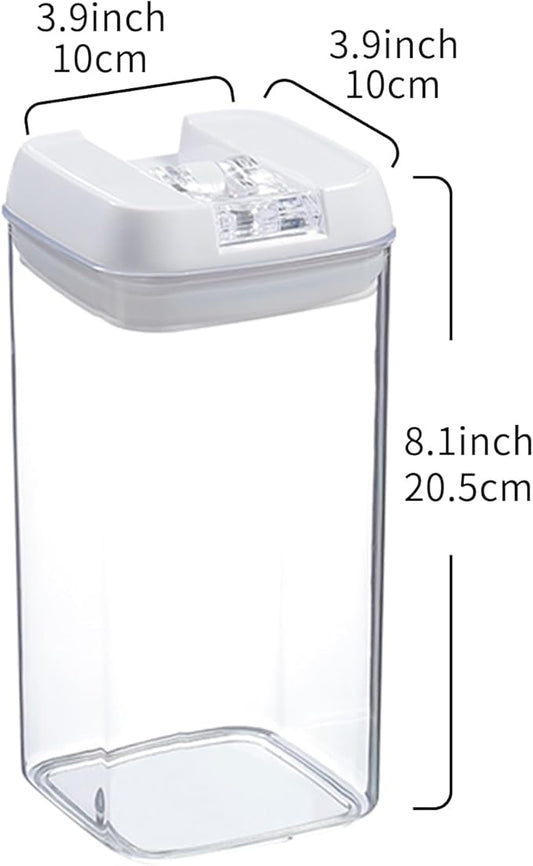 8.6Cup Sealed Food Storage Container, Fridge Organizer Bins with Venting Mechanism for Kitchen, Freezable Airtight Leak-Proof Stackable Plastic Clear