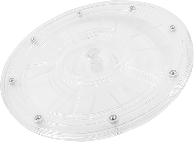 1 Pack 7.87 inch Lazy Susan Turntable - Acrylic Ball Bearing Rotating Tray for Cake, Spice Rack - Perfect for Kitchen Pantry with 360˚Rotation