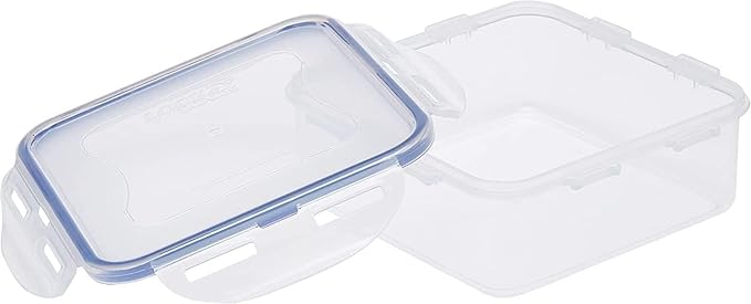 LOCK & LOCK Easy Essentials Food Storage lids/Airtight containers, BPA Free, Square-29 oz-for Veggies, Clear