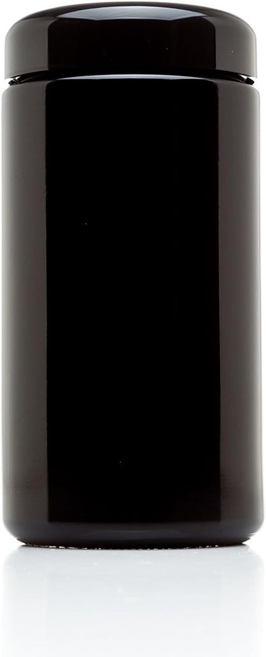 Infinity Jars Classic Black Glass Jar 500 ml (17 fl oz) Ultraviolet Airtight Smell Proof, Refillable Screw Top Container for Long-Term Storage of Coffee, Spices, Tea, Dried Goods, Kitchen Jar