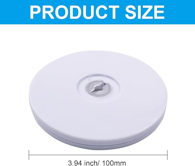 Small Mini Turntable Organizer 4 Inch, White Acrylic Rotating Turntable Platter Swivel Plate Tray for Pantry Cabinet Spice Rack Cake Table Makeup