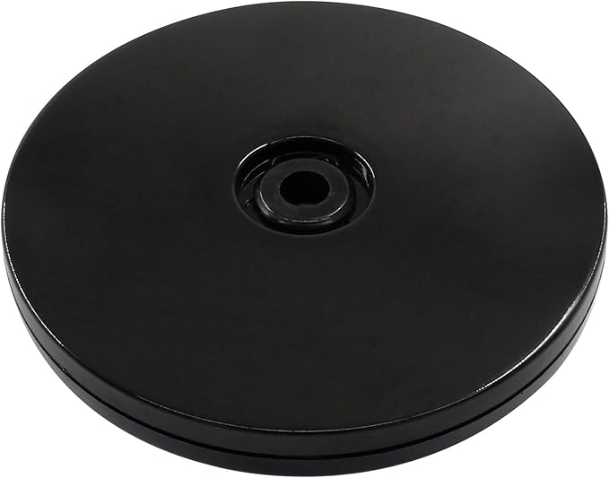Small Mini Turntable Organizer 4 Inch, Black Acrylic Rotating Turntable Platter Swivel Plate Tray for Pantry Cabinet Spice Rack Cake Table Makeup