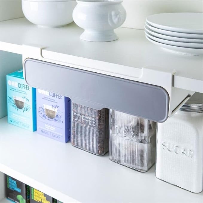 Kitchen Spice Jar Rack Drawer Under Cabinet Space Rack Organizer Stylish Unique Modern Kitchen Gudget with Stickers