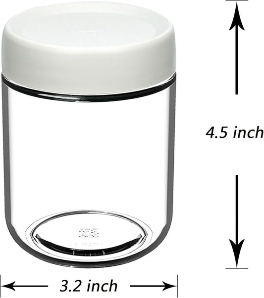 2 Pack Glass Jars with Screw Lids for Salad Dressing, 16oz Overnight Oats, Condiment Sauce, Baby Food Kids Snacks, Meal Prep Container, Canning Spice Wide Mouth Leak Proof Storage Airtight Containers