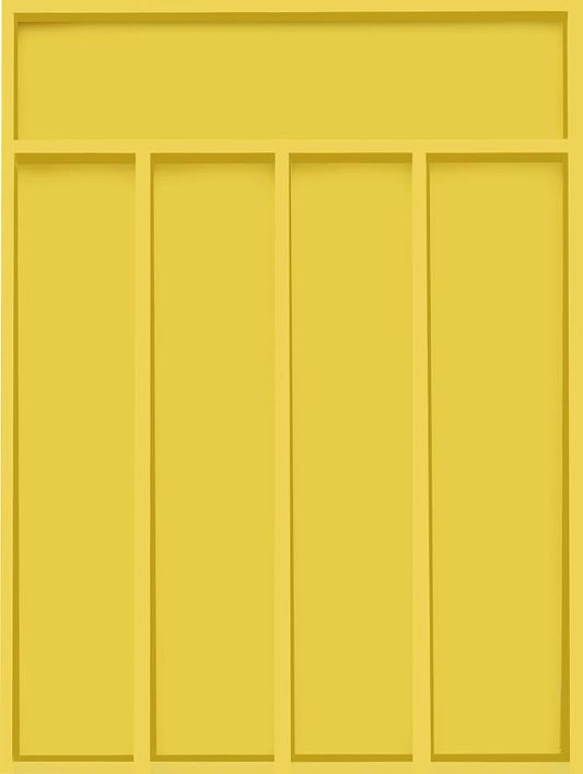 Utopia Kitchen Silverware Organizer, Bamboo Utensil Drawer Organizer for Cutlery, Utensils & Flatware (5 Compartment, Yellow) Pack of 1
