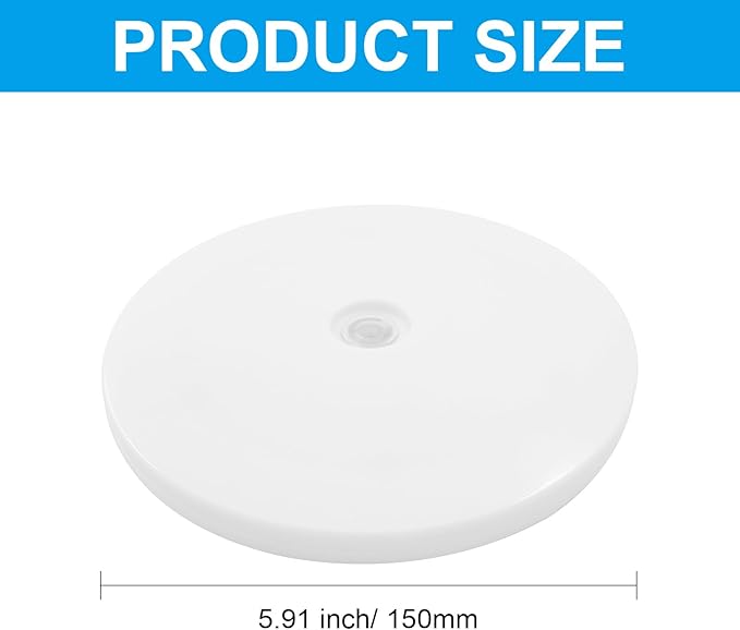 White Turntable Organizer 6 Inch, Acrylic Rotating Turntable Platter Swivel Plate Tray for Pantry Cabinet Spice Rack Cake Table Makeup
