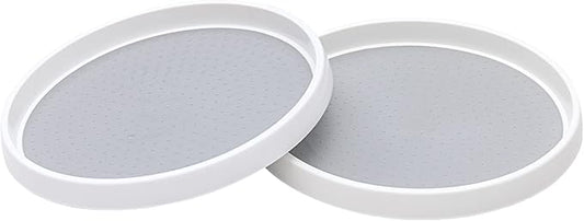 2-Pack 12-Inch Lazy-Susans Turntable-Organizer Cabinet-Collection - Non-Slip BPA-Free