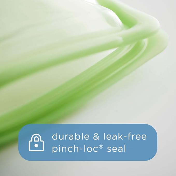 Stasher Premium Silicone Reusable Food Storage Pocket Bag, Aqua | Microwave, Sous Vide, Dishwasher, Oven and Freezer Safe | BPA Free, Leak-free, Eco-friendly, 4 Oz (Pack of 2)