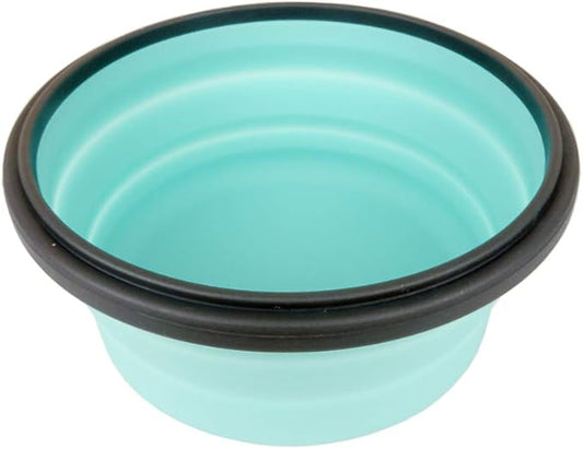 CARTINTS Blue Silicone Collapsible Food Storage Containers-Prep/Storage Bowls with Lids - Round Silicone Lunch Containers - Microwave and Freezer Safe Set of 3
