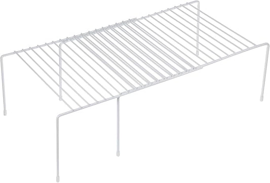Kitchen Cabinet Organizer Expandable Storage Shelves Cupboard Spice Shelf Rack with Scratch Resistant Feet Metal Kitchen Counter Shelf Freezer Shelf Rack for Counter Pantry Dish Spice