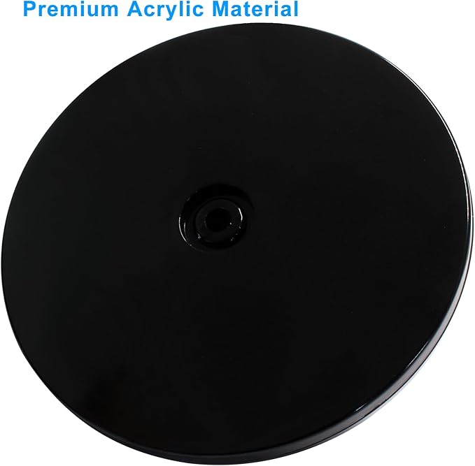 2 Pack 6 inch Lazy Susan Turntable - Black Acrylic Ball Bearing Rotating Tray for Cake, Spice Rack - Perfect for Kitchen Pantry with 360˚Rotation