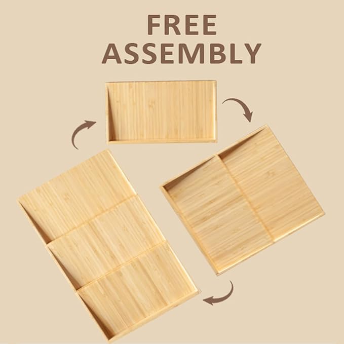 MinBoo Bamboo Spice Drawer Organizer with 24 Spice Jars, 432 Spice Labels with Chalk Marker and Funnel Complete Set, Kitchen Drawer Seasoning Organizer,6 Pack Spice Rack Tray Inserts for Flexible