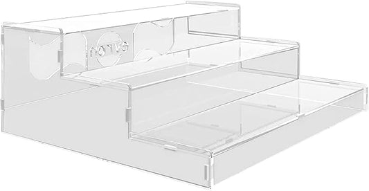 Evron Pantry Organization & Storage Clear Acrylic Spice Rack Organizer for Cabinet & Countertop (ASSEMBLY REQUIRED) 3 Tier Organizer 10.5 in