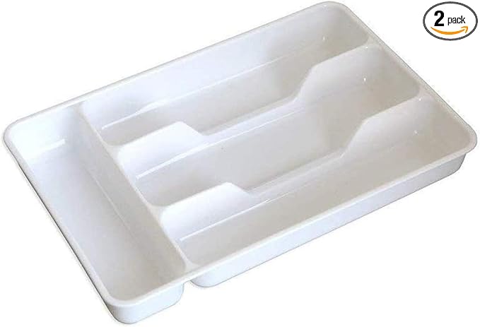 Alytimes Pack of 2 Small Silverware Tray,（11 x 7 x 1.4 inches） Cutlery Tray, Keeps forks and spoons perfectly stacked