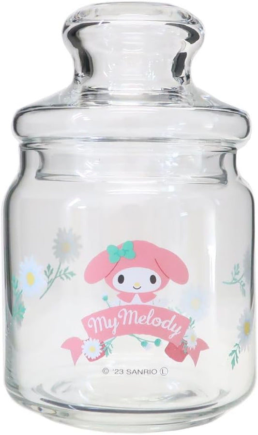 Sanrio SANRIO SAN4218-3 My Melody Glass Canister, My Melody, Storage Container, Approx. 16.9 fl oz (500 ml), Miscellaneous Goods, Sanrio Goods, Gift, Present, Made in Japan