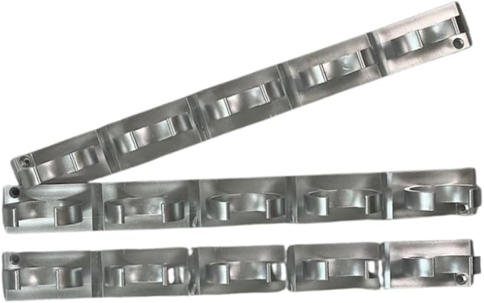 Spice Clip Strips for Cabinet Doors - Organizer for Spice - Spice Rack Holds 15 Spice Jars - 3M Adhesive Gripper Clip Strips for Pantry (Silver)