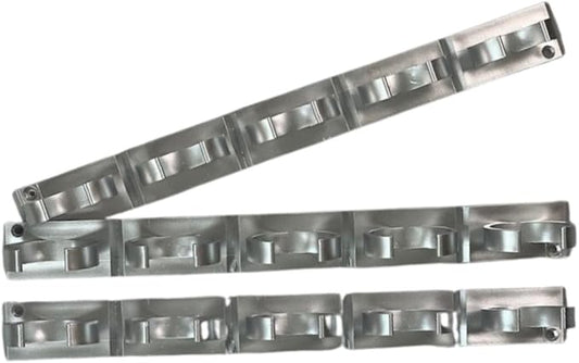 Spice Clip Strips for Cabinet Doors - Organizer for Spice - Spice Rack Holds 15 Spice Jars - 3M Adhesive Gripper Clip Strips for Pantry (Silver)
