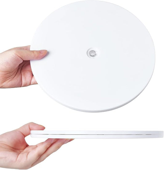 6 inch Small Lazy Susan Turntable Acrylic Ball Bearing Rotating Tray for Spice Rack Table Cake Kitchen Pantry Decorating Bathrooms, 20-lb Load Capacity (360˚ Rotation) – White