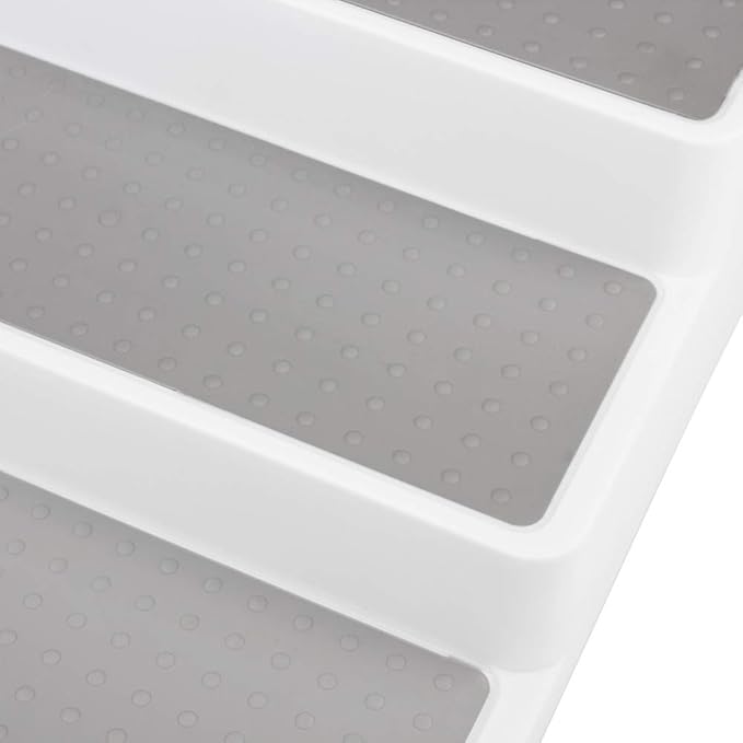 Sooyee 2 Pack 3-Tier Spice Rack,Waterproof and Non Skid Spice Shelf,Modern 3 Step Kitchen Organizer Shelf for Pantry Cabinet or Countertop,Gray