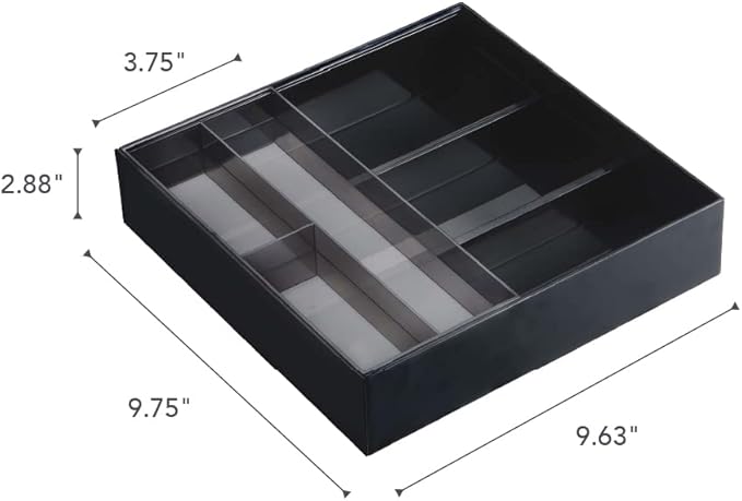 Yamazaki Home Tower Cutlery Drawer Organizer - Kitchen Silverware Utensil Storage Tray - Expandable Ii - Abs Plastic