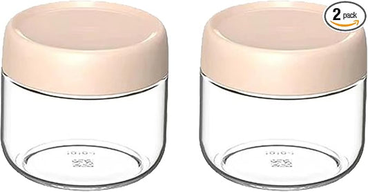 2 Pack Glass Jars with Screw Lids for Salad Dressing, 10oz Overnight Oats, Condiment Sauce, Baby Food Kids Snacks, Meal Prep Container, Canning Spice Wide Mouth Leak Proof Storage Airti (2Pack-Yellow)