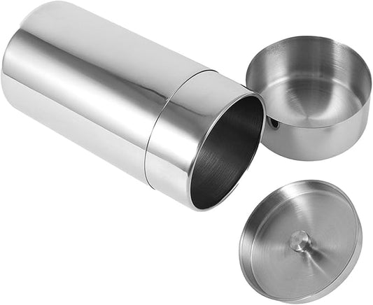 Stainless Steel Canister, 550ml Airtight Canister Storage Container for Tea Bag, Loose Tea, Pantry Storage (L) 5.8x3.3in