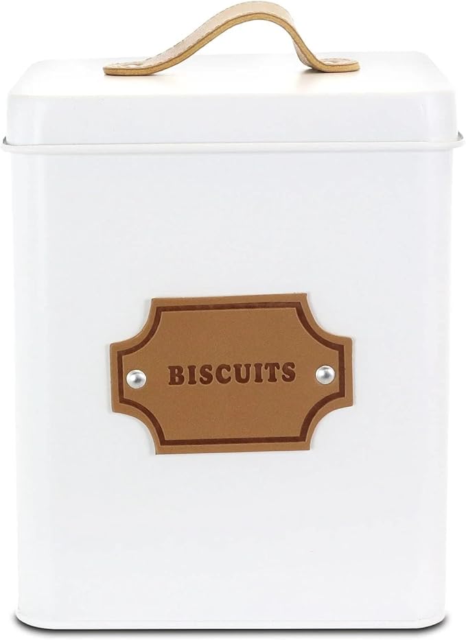 Megachef Storage and Organization Food and Coffee Canister Set Collection, 5 Piece, Matte White