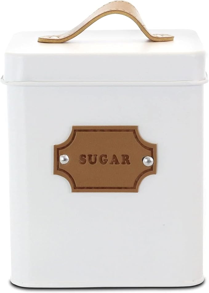 Megachef Storage and Organization Food and Coffee Canister Set Collection, 5 Piece, Matte White