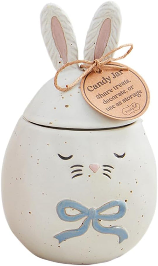 Mud Pie Easter Canister, White