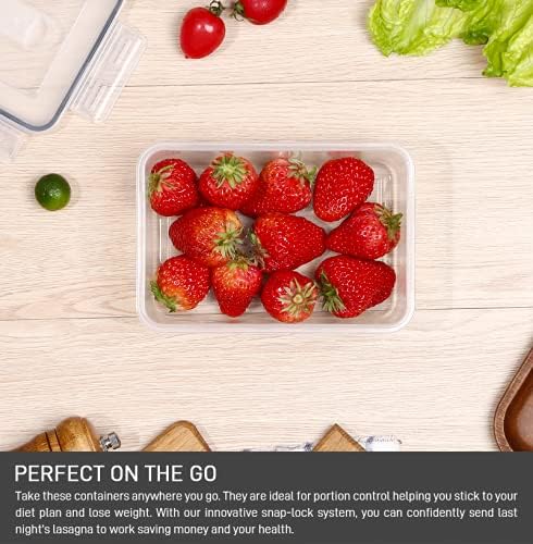 KAGUYA 36-Piece Food Storage Containers Set with Airtight Lids (18 Containers and 18 Lids), BPA-Free & Leakproof Material, Freezer, Microwave Safe