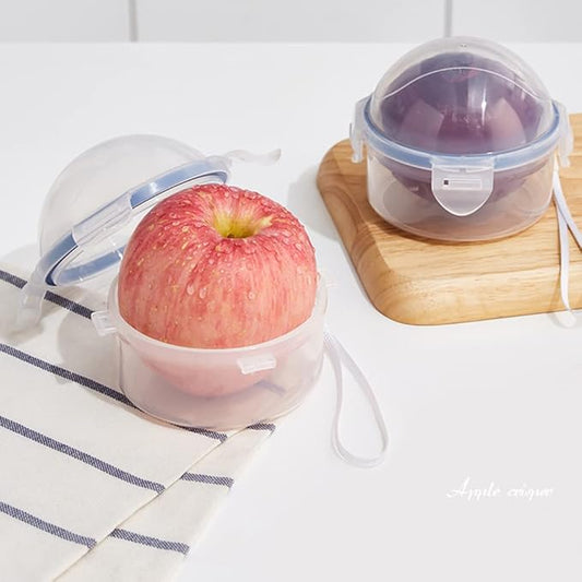 2 Pack Onion Storage Container and Tomato Lemon Apple Produce Saver Holder, Portable Fruit and Vegetable Food Storage Keeper Containers for Fridge