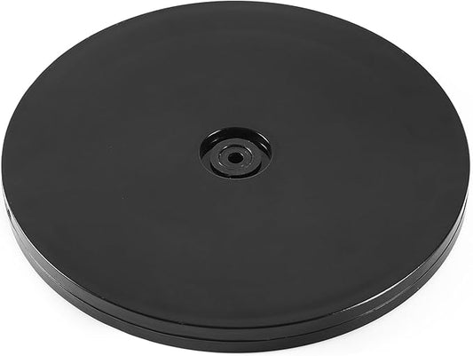 HSTECH 6” Lazy Susan Turntable Black Acrylic Ball Bearing Rotating Tray for Spice Rack Table Cake Kitchen Pantry Decorating TV Laptop Computer Monitor, 30-lb Load Capacity (360˚ Rotation)
