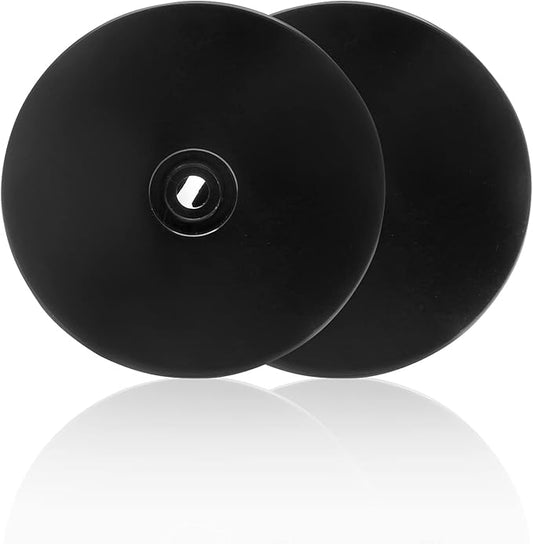 Jersvims 2Pcs 4 Inch Acrylic Cabinet Turntable Platter, Black Turntable Organizer Round Rotating Plate for Kitchen Pantry Cabinet Desk Rack Spice Cake Cookie Decorating