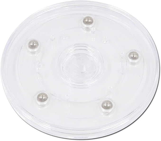4Pcs Plastic Turntable Acrylic Turntable Bearings Hardware for Kitchen Spice Rack Table Cake 100mm/4inch
