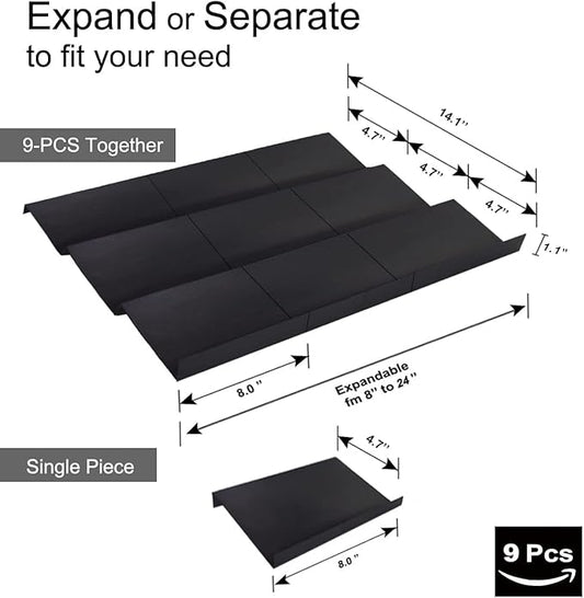 Artibear Expandable Drawer Spice Rack Organizer for 8" to 24" Kitchen Cabinets Drawer Tray Insert, Set of 9