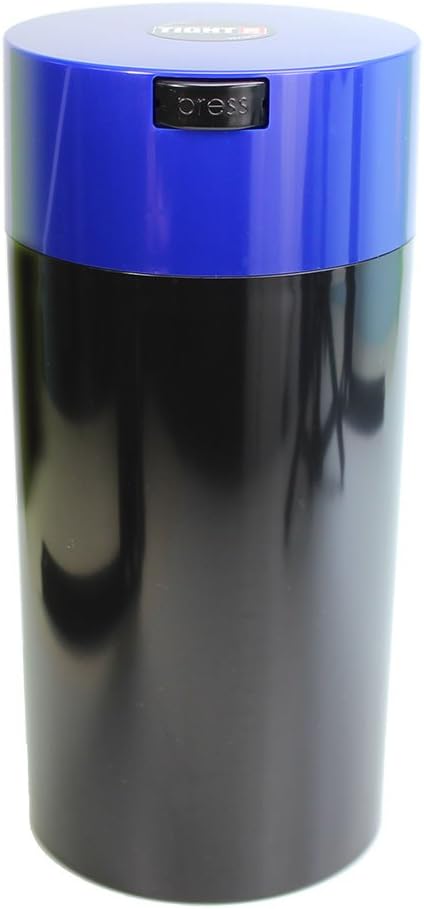 Tightvac - 5oz to 24 Ounce - Patented Airtight Container | Multi-use Vacuum Container Works as Smell Proof Containers for Herbs and Dry Goods. Blue Black