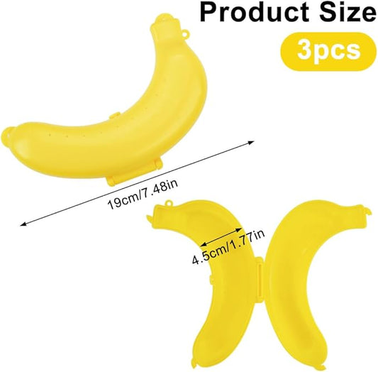 3pcs Banana Holder Case, Banana Keeper BPA-Free Outdoor Travel Case, Banana Container Outdoor Travel, Fruit Cover for Picnic, Hiking